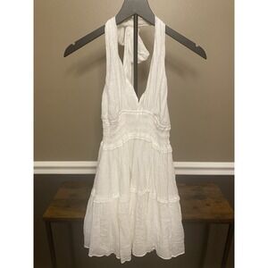 Mustard Seed White Sleeveless Backless Dress Size Medium